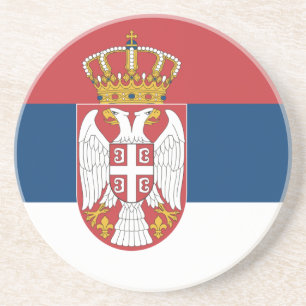 Posavasos De Arenisca Bandera de la montaña rusa de Serbia