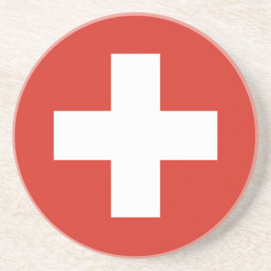 Posavasos De Arenisca Bandera de la montaña rusa de Suiza