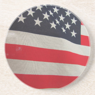 Posavasos De Arenisca Bandera de los Estados Unidos Blanco y Azul