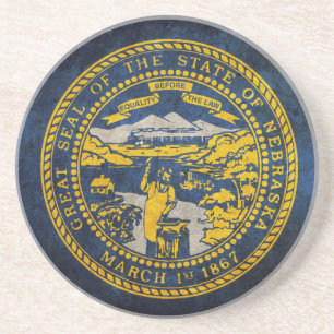 Posavasos De Arenisca Bandera de Nebraska