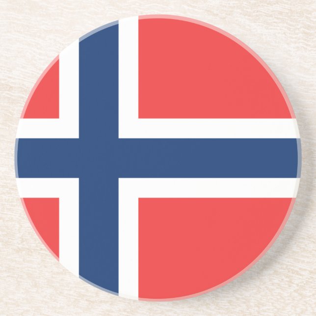 Posavasos De Arenisca Bandera de Noruega (Frente)