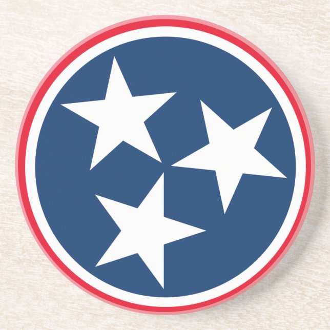 Posavasos De Arenisca Bandera de Tennessee (Frente)
