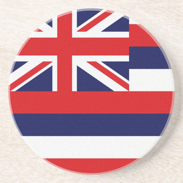 Posavasos De Arenisca Bandera del Estado de Hawái (Frente)
