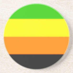 Posavasos De Arenisca Bandera del Orgullo Aromántico de las Malvinas