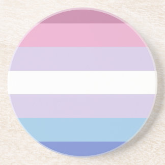 Posavasos De Arenisca bandera del orgullo del bigender