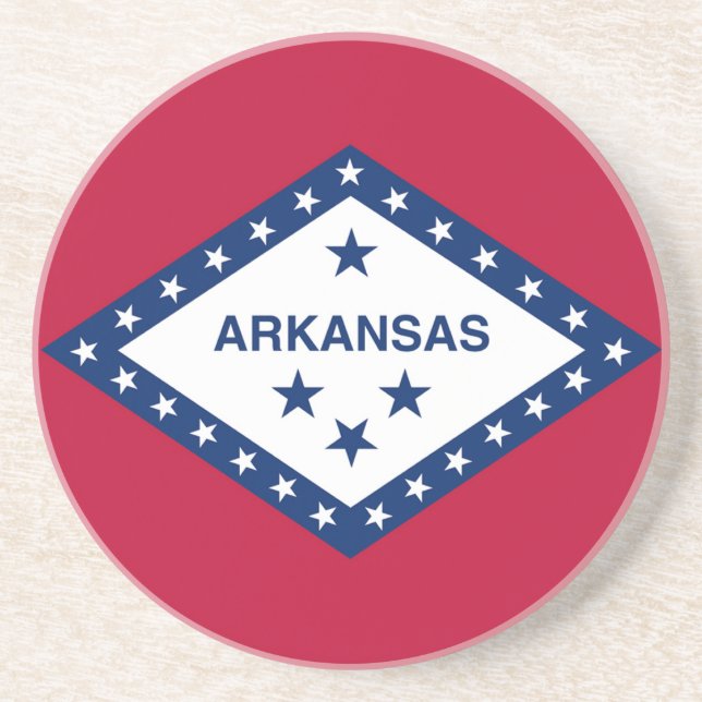 Posavasos De Arenisca Bandera estatal de Arkansas (Frente)