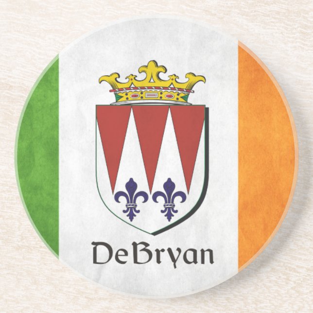 Posavasos De Arenisca Bandera irlandesa DeBryan (Frente)