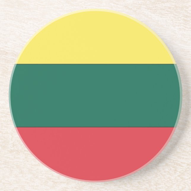 Posavasos De Arenisca Bandera nacional de Lituania (Frente)