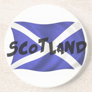 Posavasos De Arenisca Bandera ondulada de Escocia