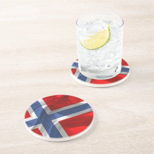 Posavasos De Arenisca Bandera ondulante noruega