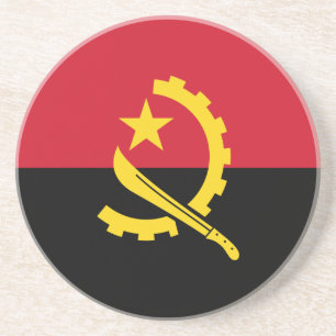 Posavasos De Arenisca Bandera patriótica angoleña