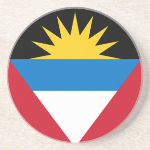 Posavasos De Arenisca Bandera Patriótica de Antigua y Barbuda