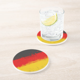 Posavasos De Arenisca Bandera pintada de la mancha de Grunge