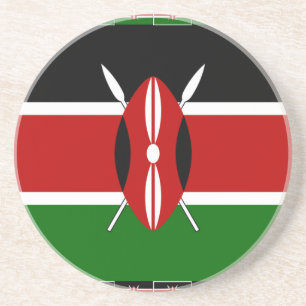 Posavasos De Arenisca Banderas kenianas de Kenia