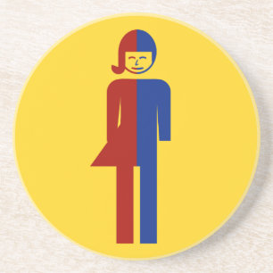 Posavasos De Arenisca Baño Ladyboy/Baño Tomboy ⚠ Rótulo tailandés ⚠