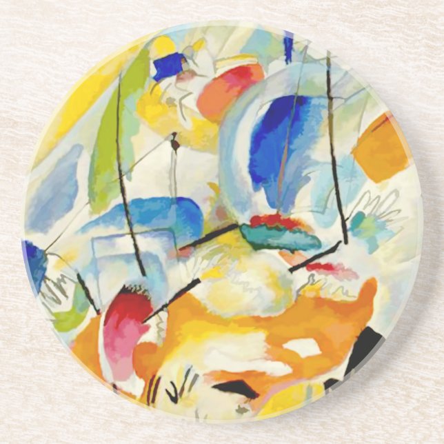 Posavasos De Arenisca Batalla naval de Kandinsky 1913 (Frente)