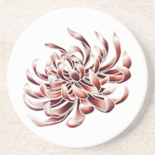 Posavasos De Arenisca Batik Chrysanthemum