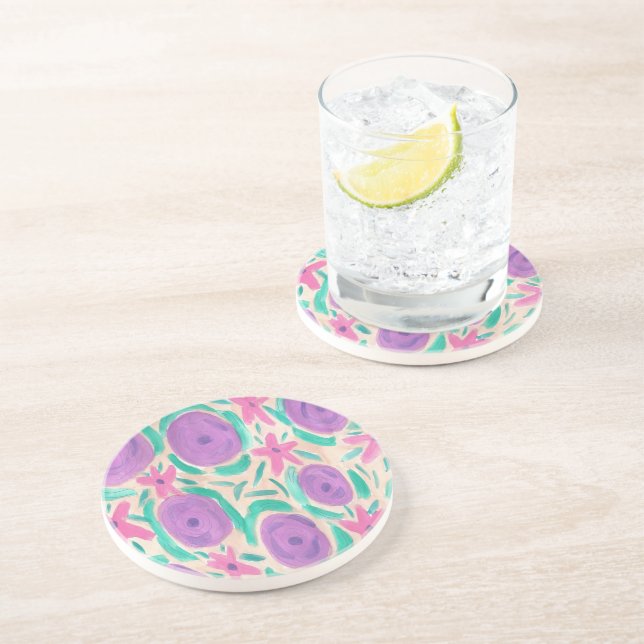 Posavasos De Arenisca Beachy Boho Print (Lado)