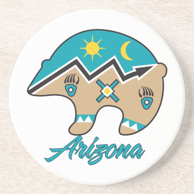 Posavasos De Arenisca Bear Clan Arizona (Frente)
