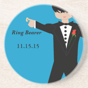 Posavasos De Arenisca Bearer Ring Tuxedo