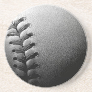 Posavasos De Arenisca Béisbol blanco y negro