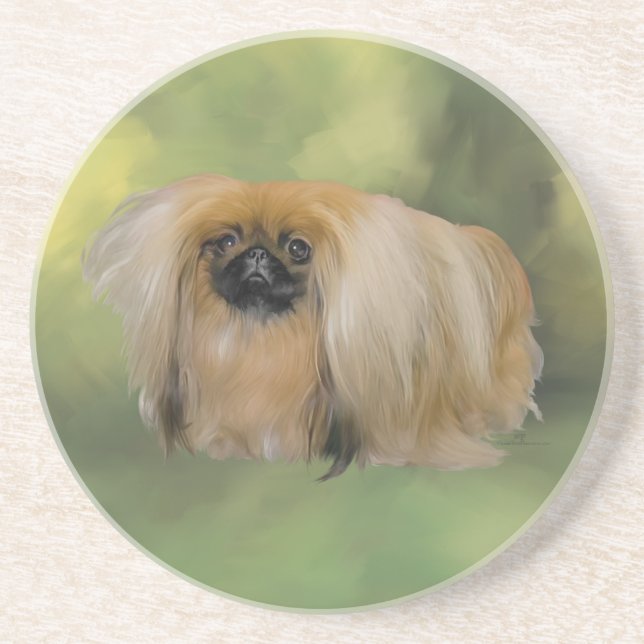 Posavasos De Arenisca Belleza verde (Frente)