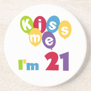 Posavasos De Arenisca Bésame tengo 21 camisetas de cumpleaños y regalos