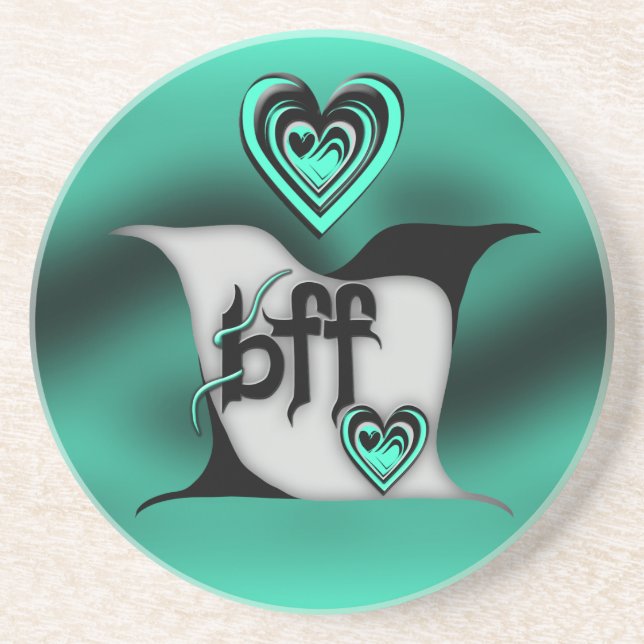 Posavasos De Arenisca bff ~ lovebirds (Frente)