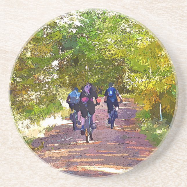 POSAVASOS DE ARENISCA BICICLETA DE MONTAÑA (Frente)