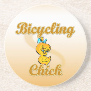 Posavasos De Arenisca Bicycling Chick