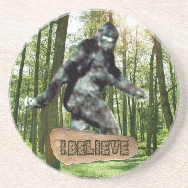 Posavasos De Arenisca Bigfoot I cree el práctico de costa (Frente)