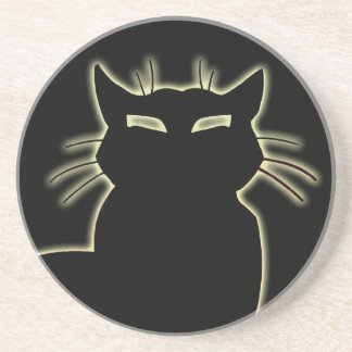 Posavasos De Arenisca Black Cat Coaster Black Cat Art Decor Cat Lover Gi