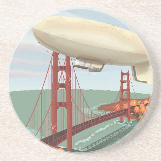 Posavasos De Arenisca Blimp Airship (Frente)