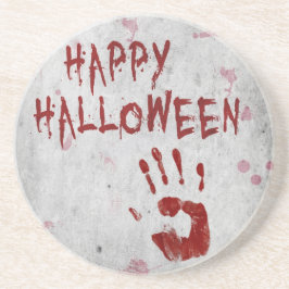 Posavasos De Arenisca Bloody Handprint Halloween