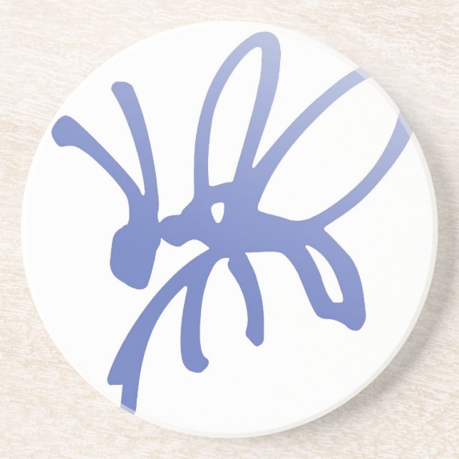 Posavasos De Arenisca Blue Bug Coaster (Frente)