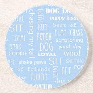 Posavasos De Arenisca Blue Dog Lover Sayings