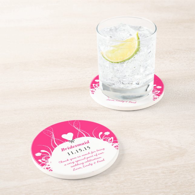 Posavasos De Arenisca Boda de la dama de honor (Lado)