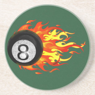 Posavasos De Arenisca Bola 8 el flamear
