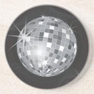 Posavasos De Arenisca bola de disco plateado