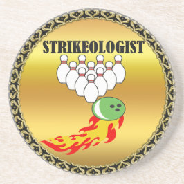 Posavasos De Arenisca Bolas y bolas con la palabra STRIKEOLOGIST