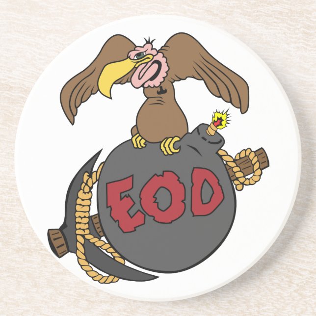 Posavasos De Arenisca Bomba y selección del halcón (Frente)