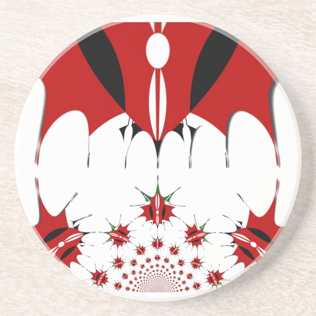 Posavasos De Arenisca Bonita bandera de Kenia. (Frente)