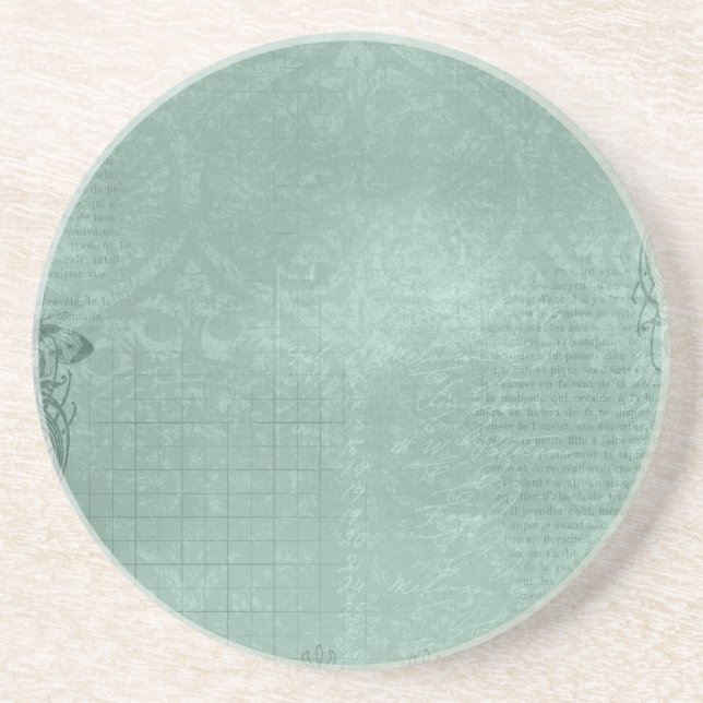 Posavasos De Arenisca Bonito Regalos de estilo de papel pintado azul de  (Frente)
