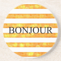 Bonjour Naranja Stripe Bokeh