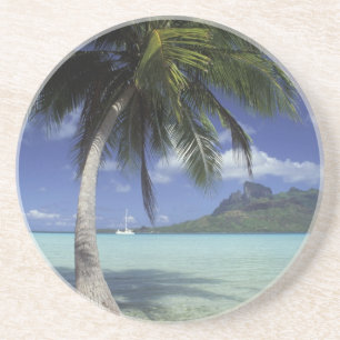Posavasos De Arenisca Bora Bora, Polinesia Francesa Mt. Otemanu visto