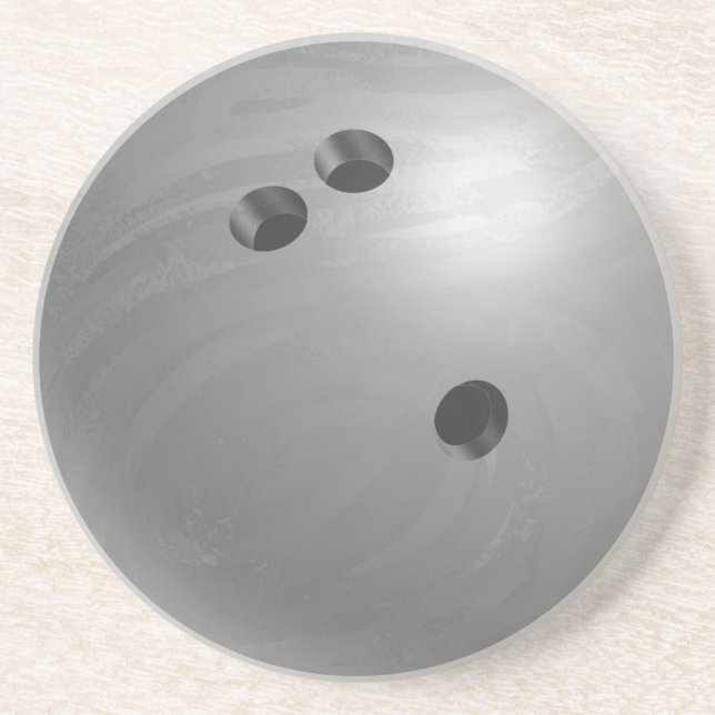 Posavasos De Arenisca Bowling Ball Gray (Frente)