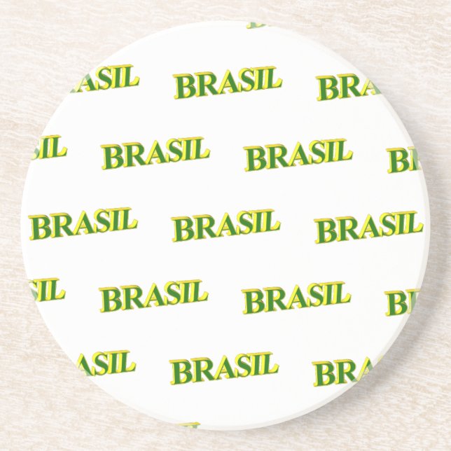 Posavasos De Arenisca Brasil 3D (Frente)