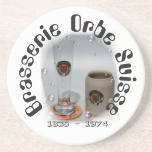 Posavasos De Arenisca Brasserie Orbe Suisse tapa de cerveza