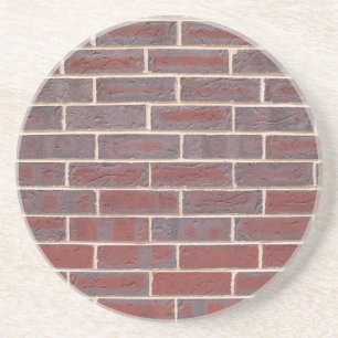 Posavasos De Arenisca Brick, Rock, Stone Series—Red Brick Coaster