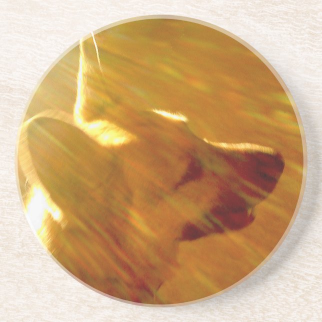 Posavasos De Arenisca Brilla Sobre Mí Pastor Alemán #2 Pascua (Frente)